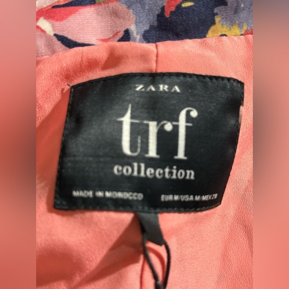 VINTAGE Zara floral hoodie coat NWT M - Picture 7 of 12